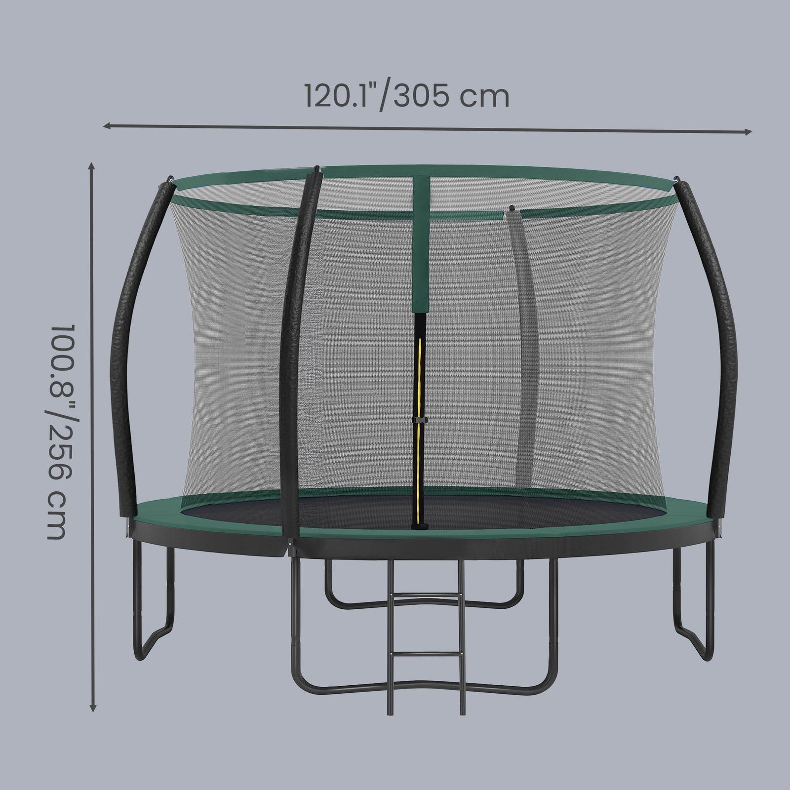 Outdoor Trampoline for Kids with Safety Net, Black + Blue, 10ft - image 12