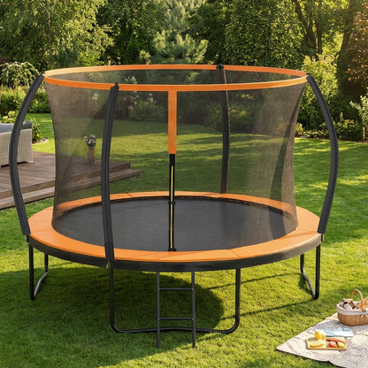 Outdoor Trampoline for Kids with Safety Net, Black + Blue, 10ft - image 20