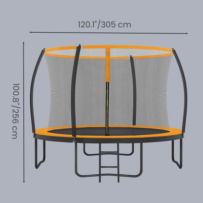 Outdoor Trampoline for Kids with Safety Net, Black + Blue, 10ft - image 23