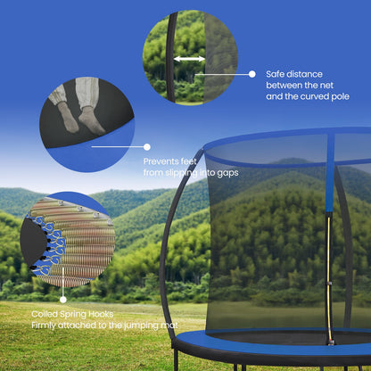 10 ft Trampoline, 305 cm Kids Trampoline with Enclosure Net, Safety Pad - image 5