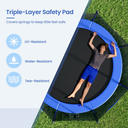 10 ft Trampoline, 305 cm Kids Trampoline with Enclosure Net, Safety Pad - image 6