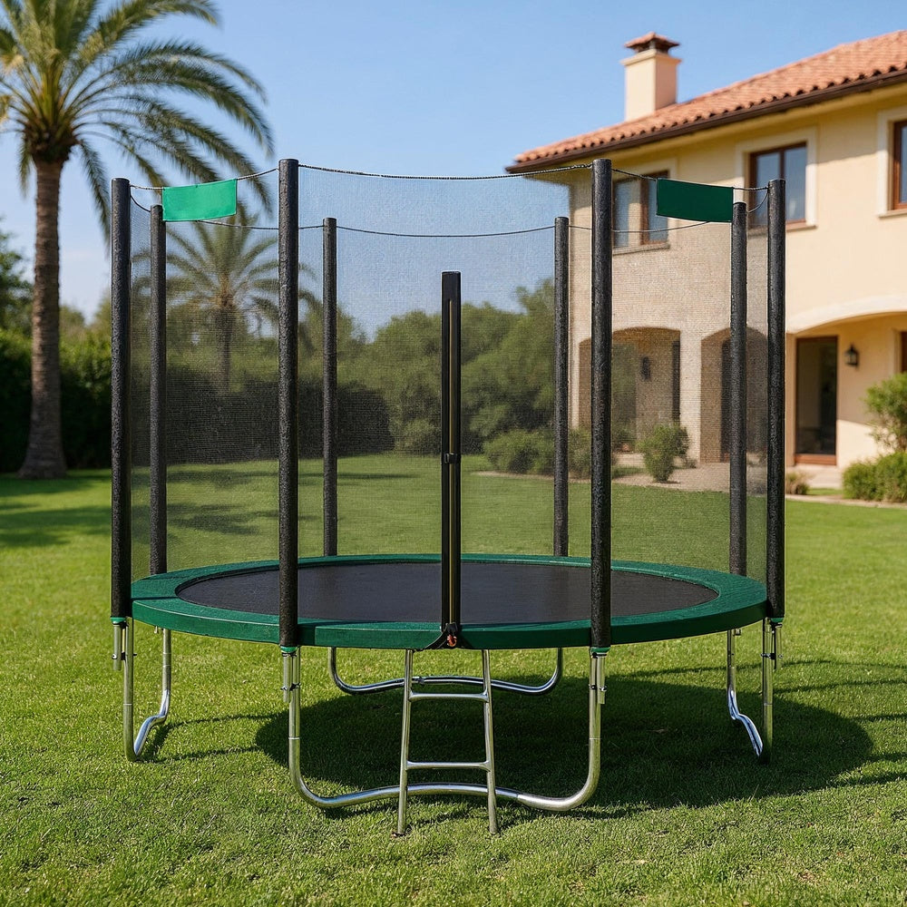 10 ft Trampoline, 305 cm Kids Trampoline with Enclosure Net, Safety Pad - image 10