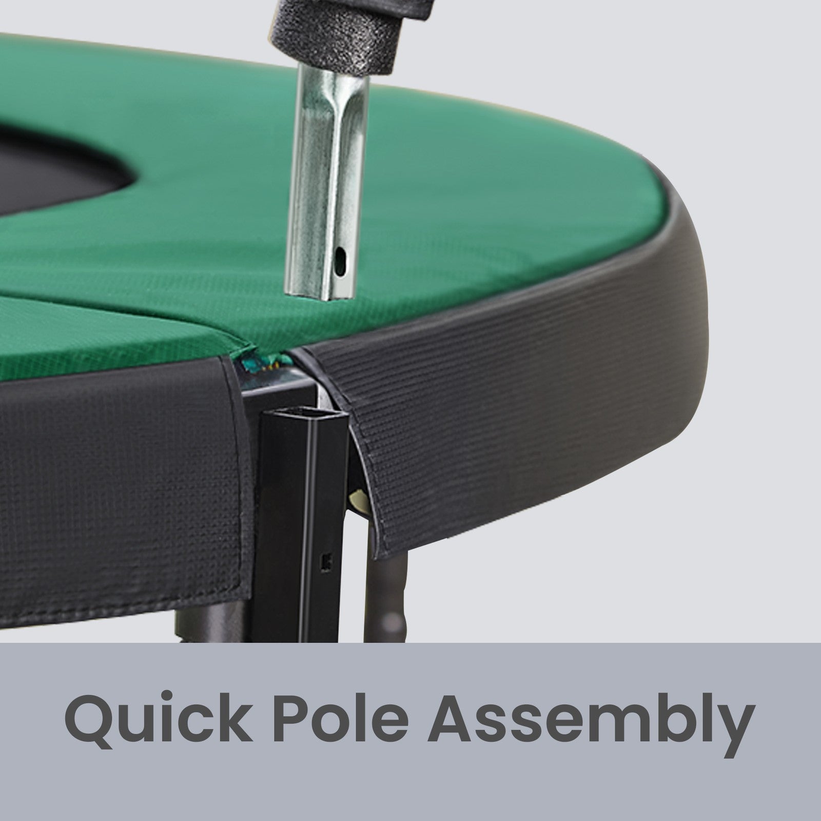 Outdoor Trampoline for Kids with Safety Net, Black + Blue, 10ft - image 30