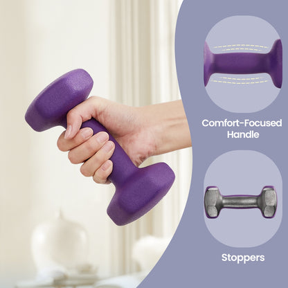 Hex Neoprene Dumbbells Set with Stand, 2 x 2 kg, 2 x 1.5 kg, 2 x 1 kg - image 3