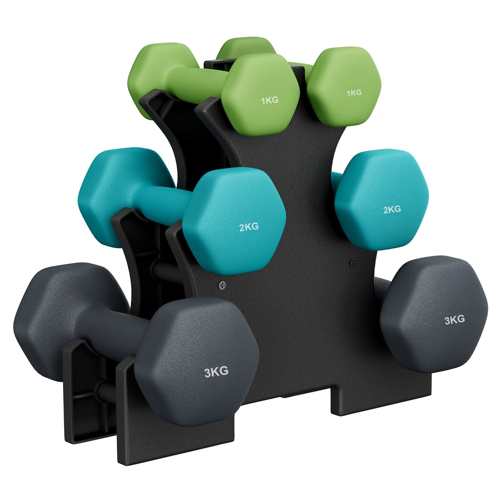 Dumbbells Set with Stand, Neoprene Hex Dumbbells - image 15