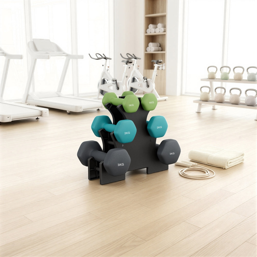 Dumbbells Set with Stand, Neoprene Hex Dumbbells - image 18