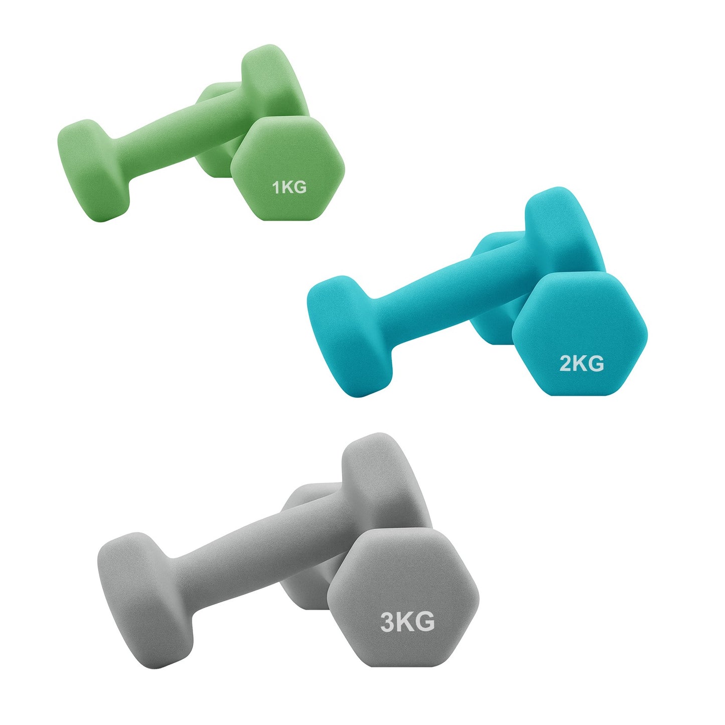 Dumbbells Set with Stand, Neoprene Hex Dumbbells - image 2
