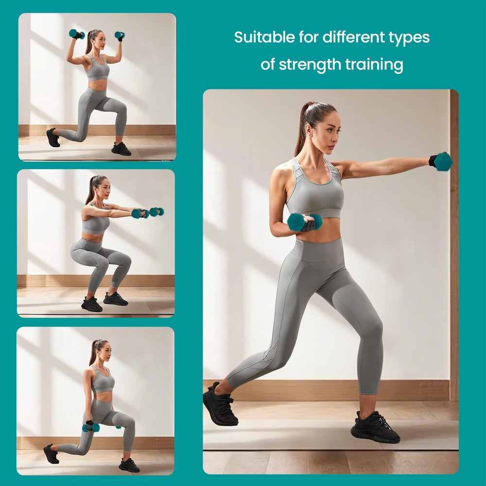 Dumbbells Set with Stand, Neoprene Hex Dumbbells - image 4