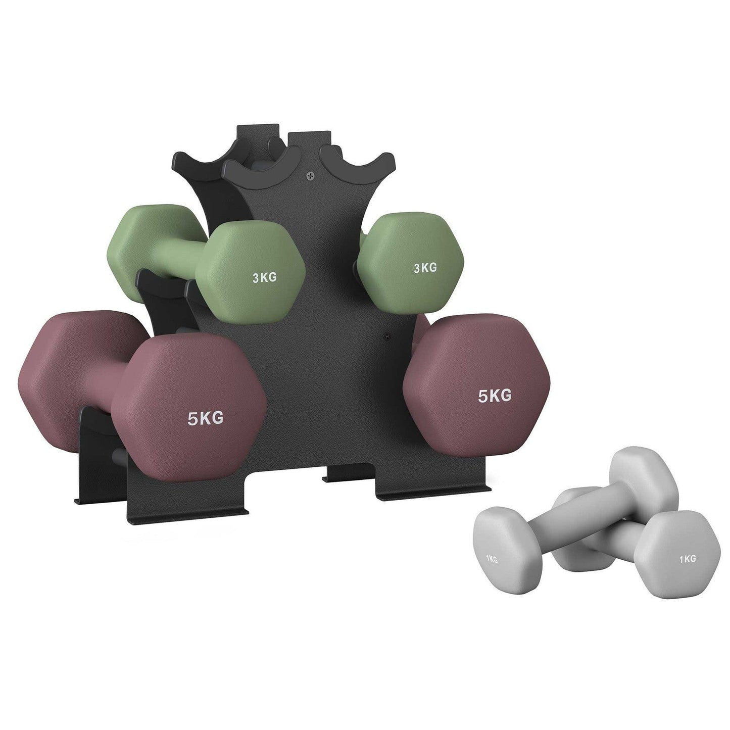 Dumbbells Set with Stand, Neoprene Hex Dumbbells - image 23