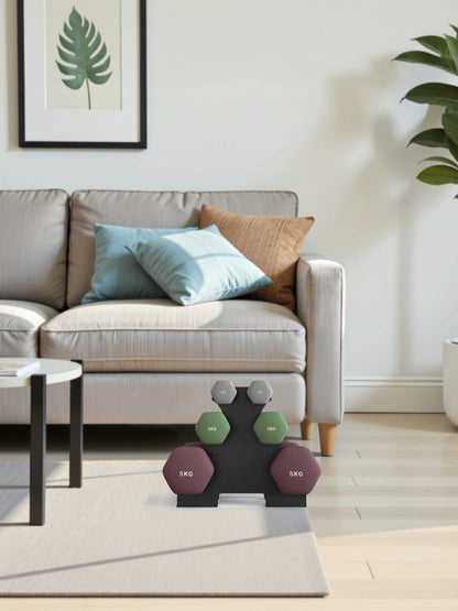 Dumbbells Set with Stand, Neoprene Hex Dumbbells - image 24