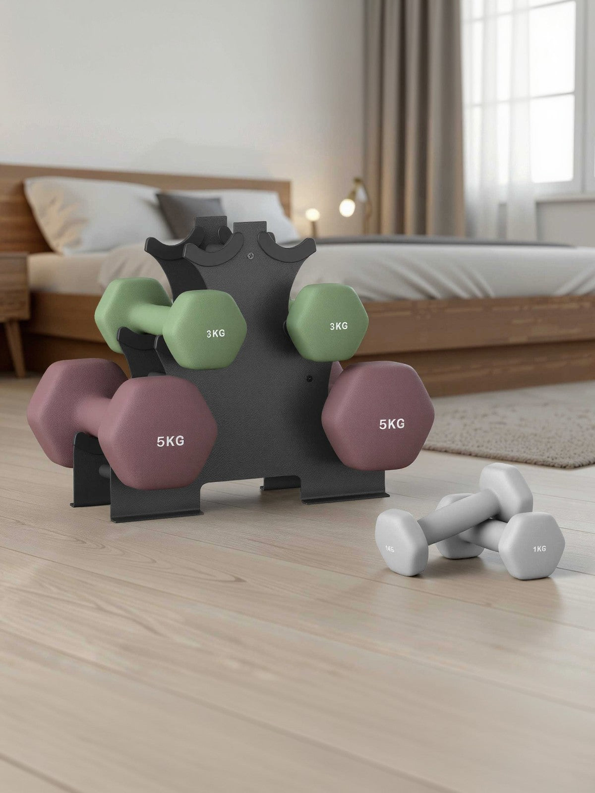 Dumbbells Set with Stand, Neoprene Hex Dumbbells - image 28