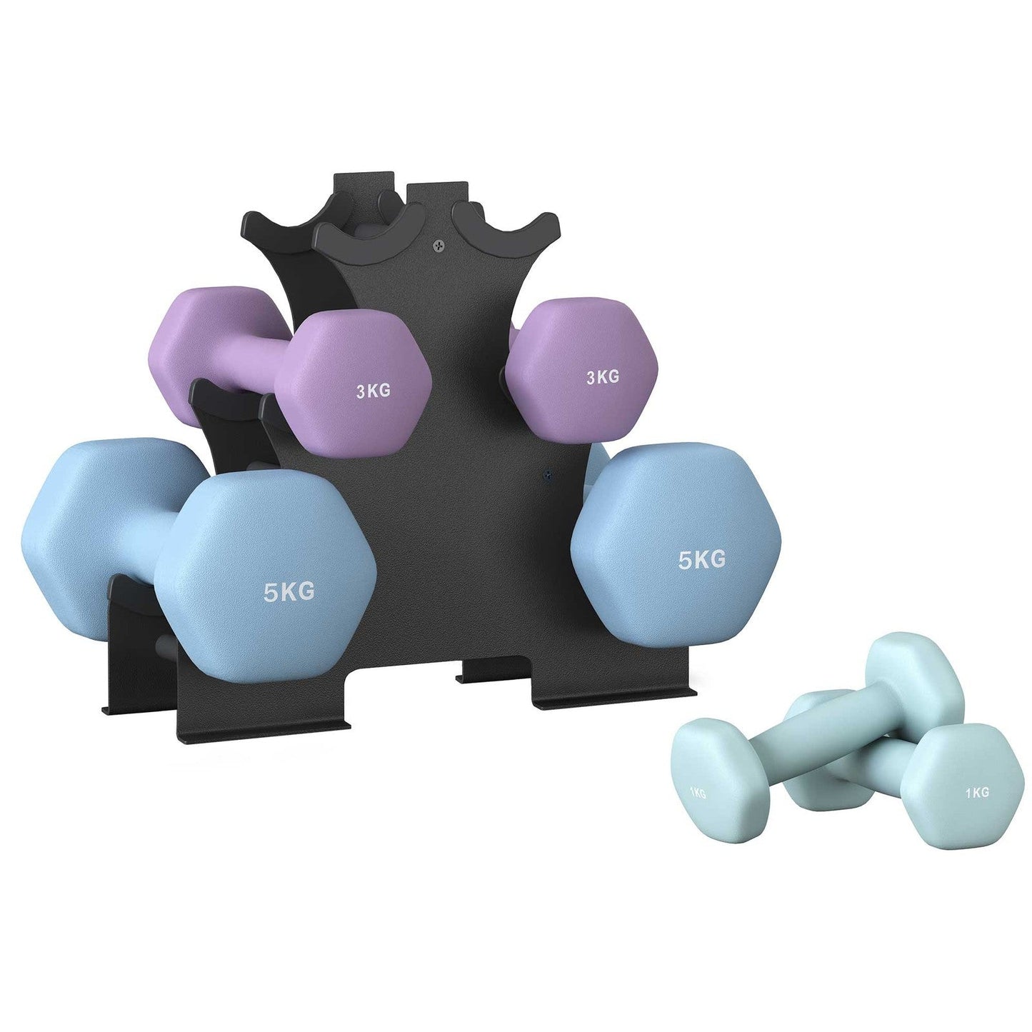 Dumbbells Set with Stand, Neoprene Hex Dumbbells - image 29