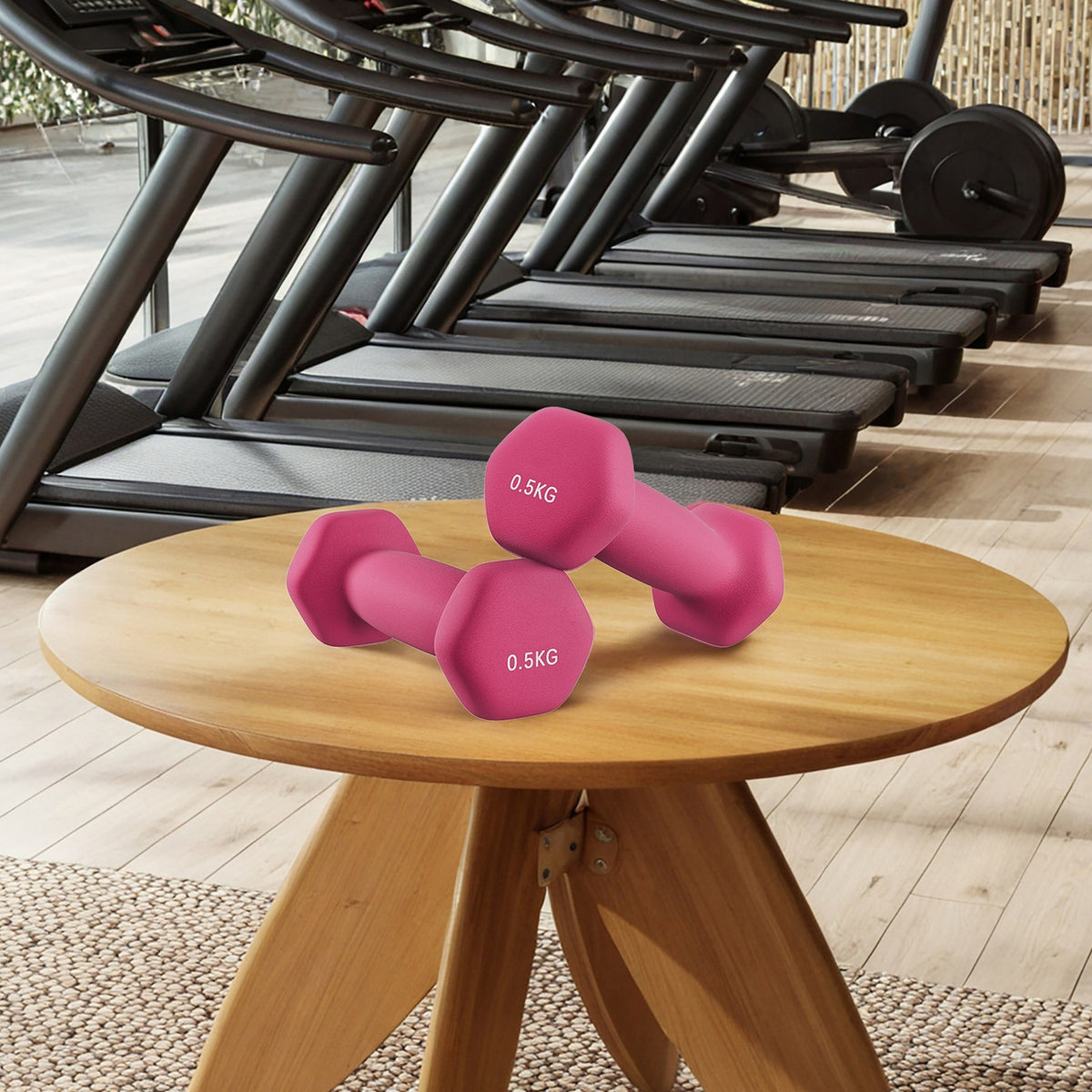 Neoprene Set of 2 Dumbbells, 2 x 0.5 kg, for Workout - image 2