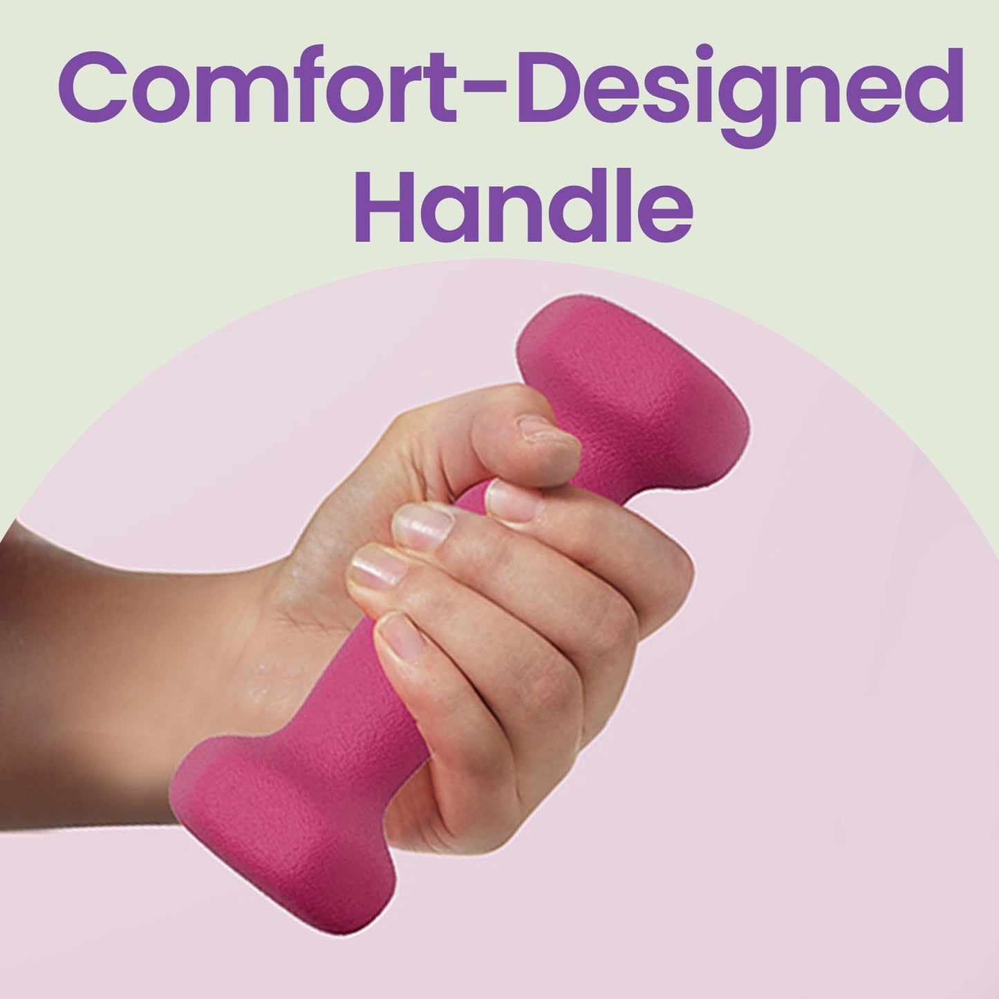Neoprene Set of 2 Dumbbells, 2 x 0.5 kg, for Workout - image 3