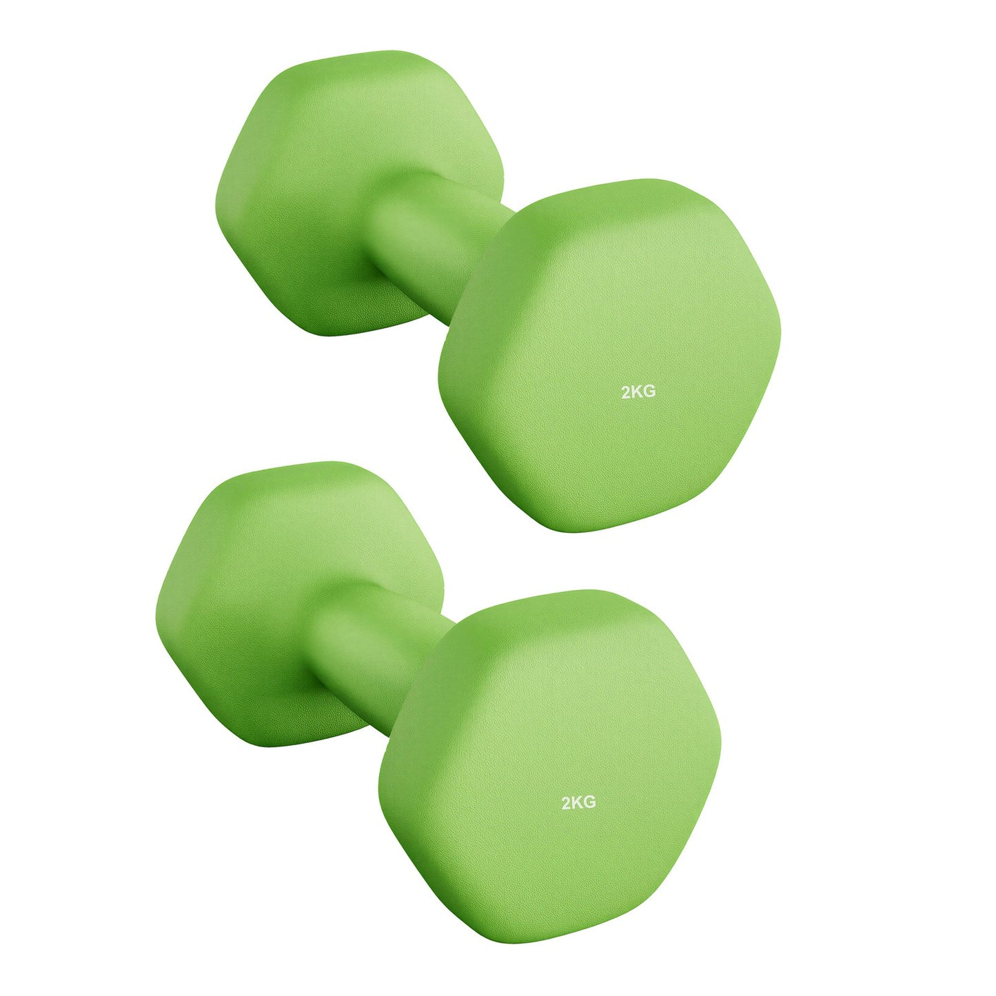 Set of 2 Dumbbells, 2 x 2 kg Neoprene Weights, Hexagonal - image 9