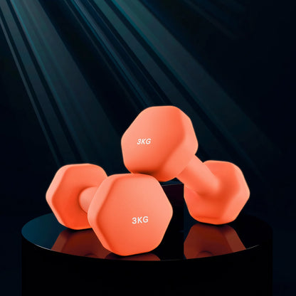 Set of 2 Dumbbells, 2 x 2 kg Neoprene Weights, Hexagonal - image 23