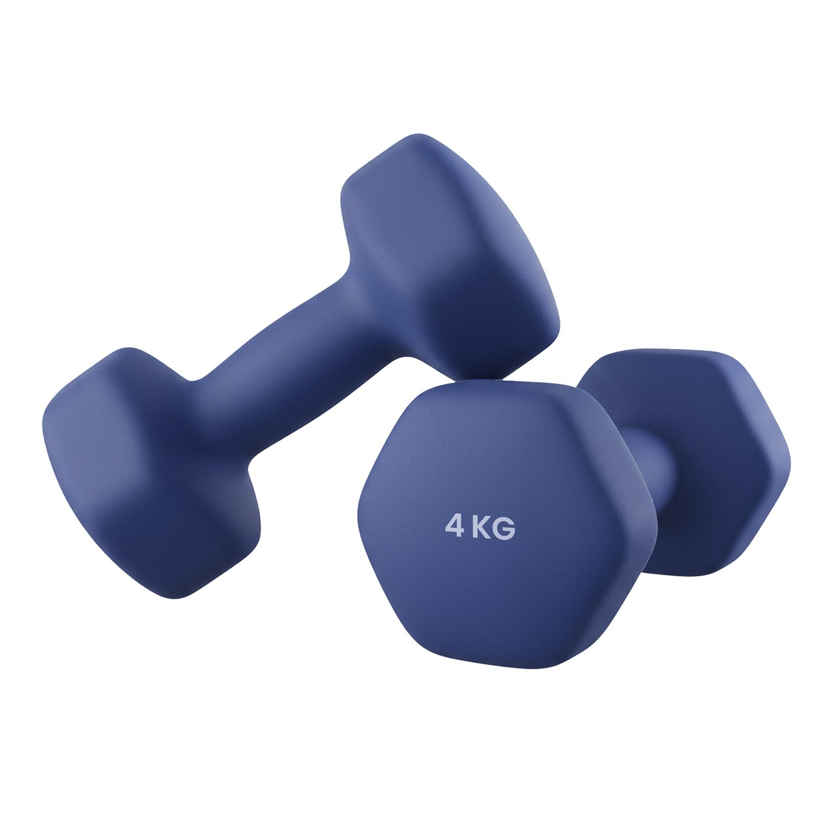 Set of 2 Dumbbells, 2 x 2 kg Neoprene Weights, Hexagonal - image 56