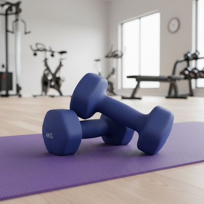 Set of 2 Dumbbells, 2 x 2 kg Neoprene Weights, Hexagonal - image 60