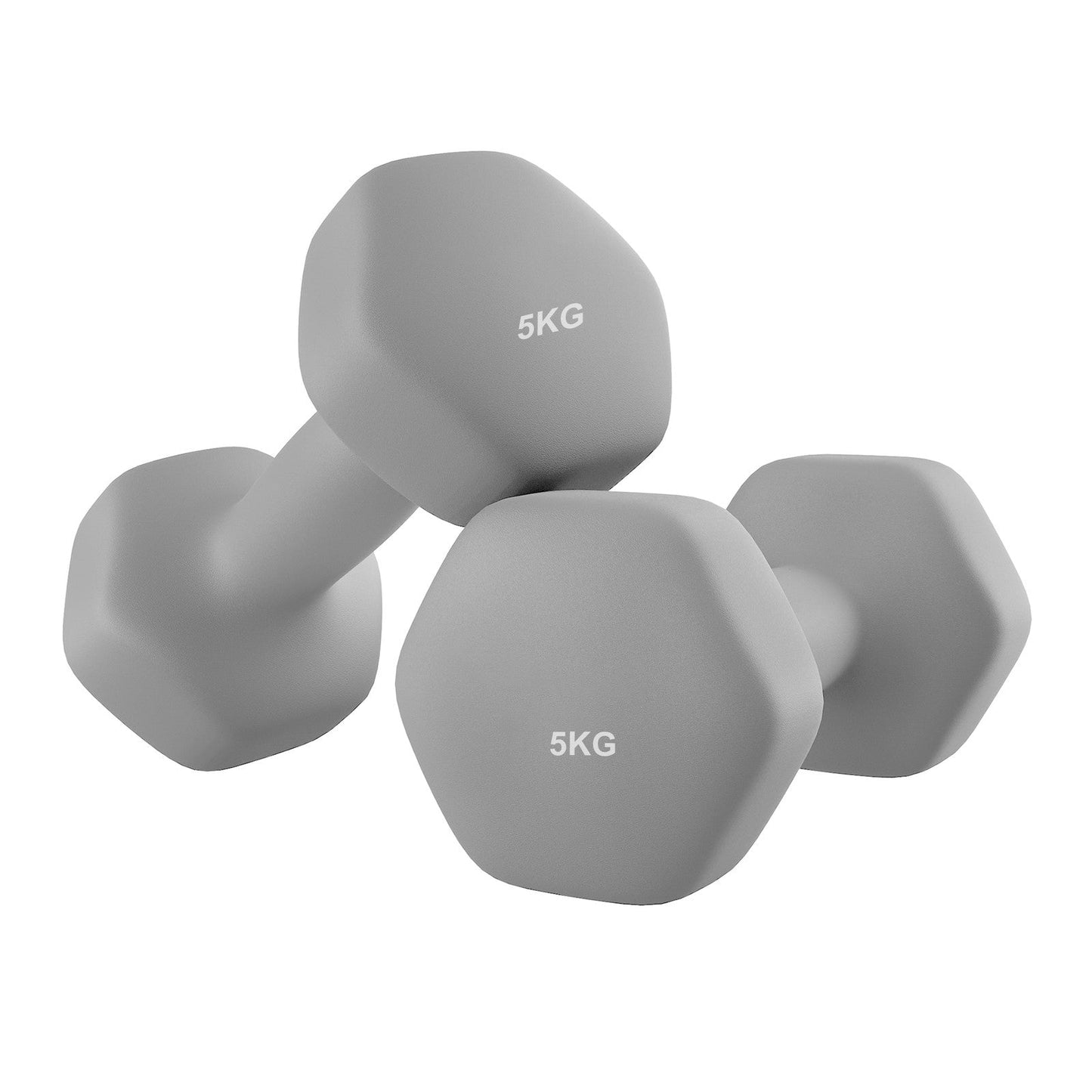 Set of 2 Dumbbells, 2 x 2 kg Neoprene Weights, Hexagonal - image 34