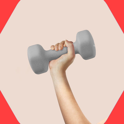 Set of 2 Dumbbells, 2 x 2 kg Neoprene Weights, Hexagonal - image 37
