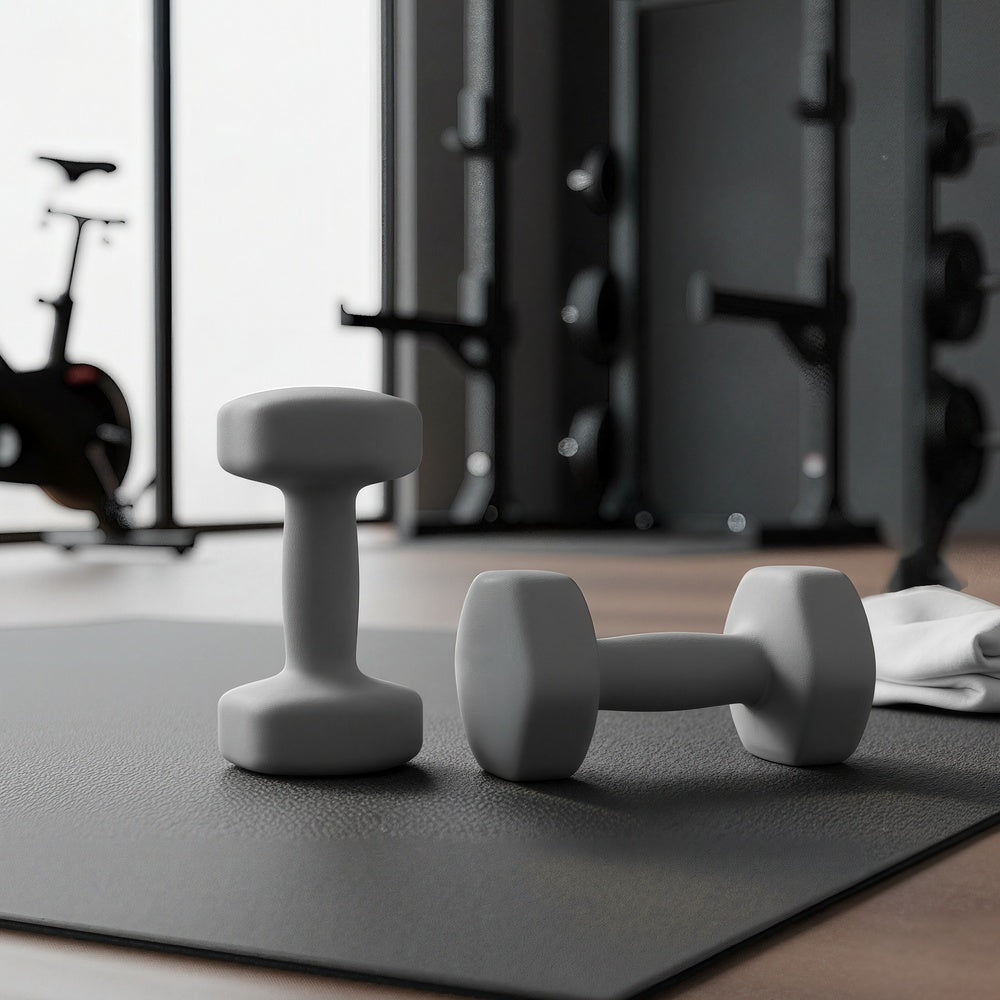 Set of 2 Dumbbells, 2 x 2 kg Neoprene Weights, Hexagonal - image 39