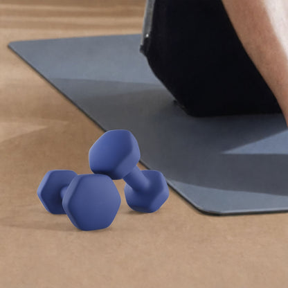 Set of 2 Dumbbells, 2 x 2 kg Neoprene Weights, Hexagonal - image 43