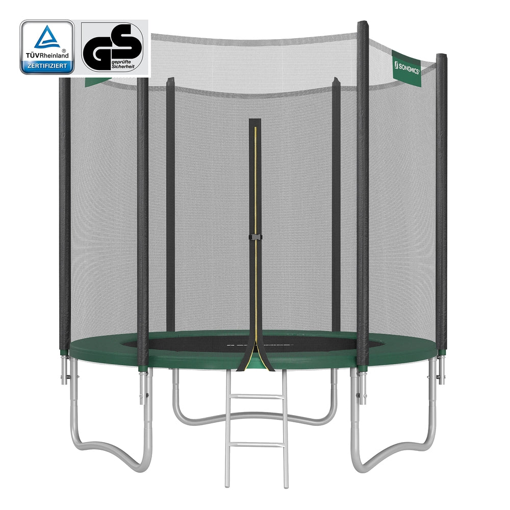 6ft Trampoline with Enclosure Net Dark Green - image 1