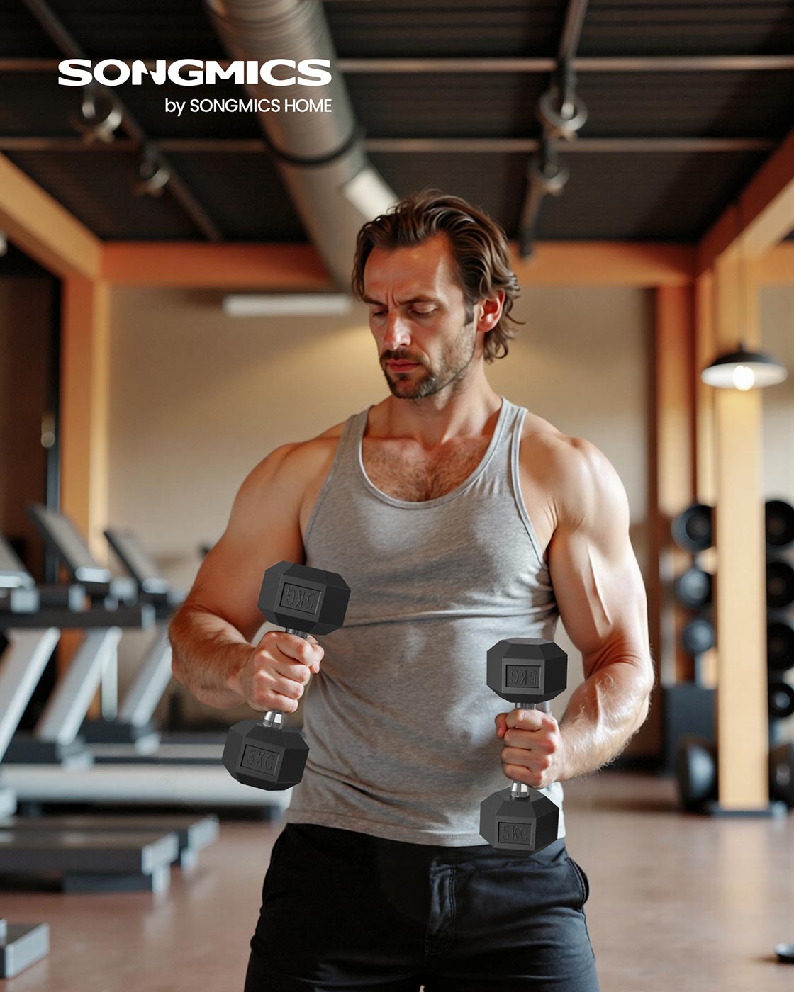 Dumbbell Set Pair of Hexagonal Dumbbells Weightlifting at Home - image 8