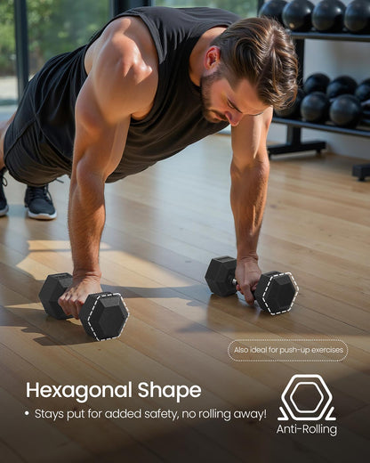 Dumbbell Set Pair of Hexagonal Dumbbells Weightlifting at Home - image 9