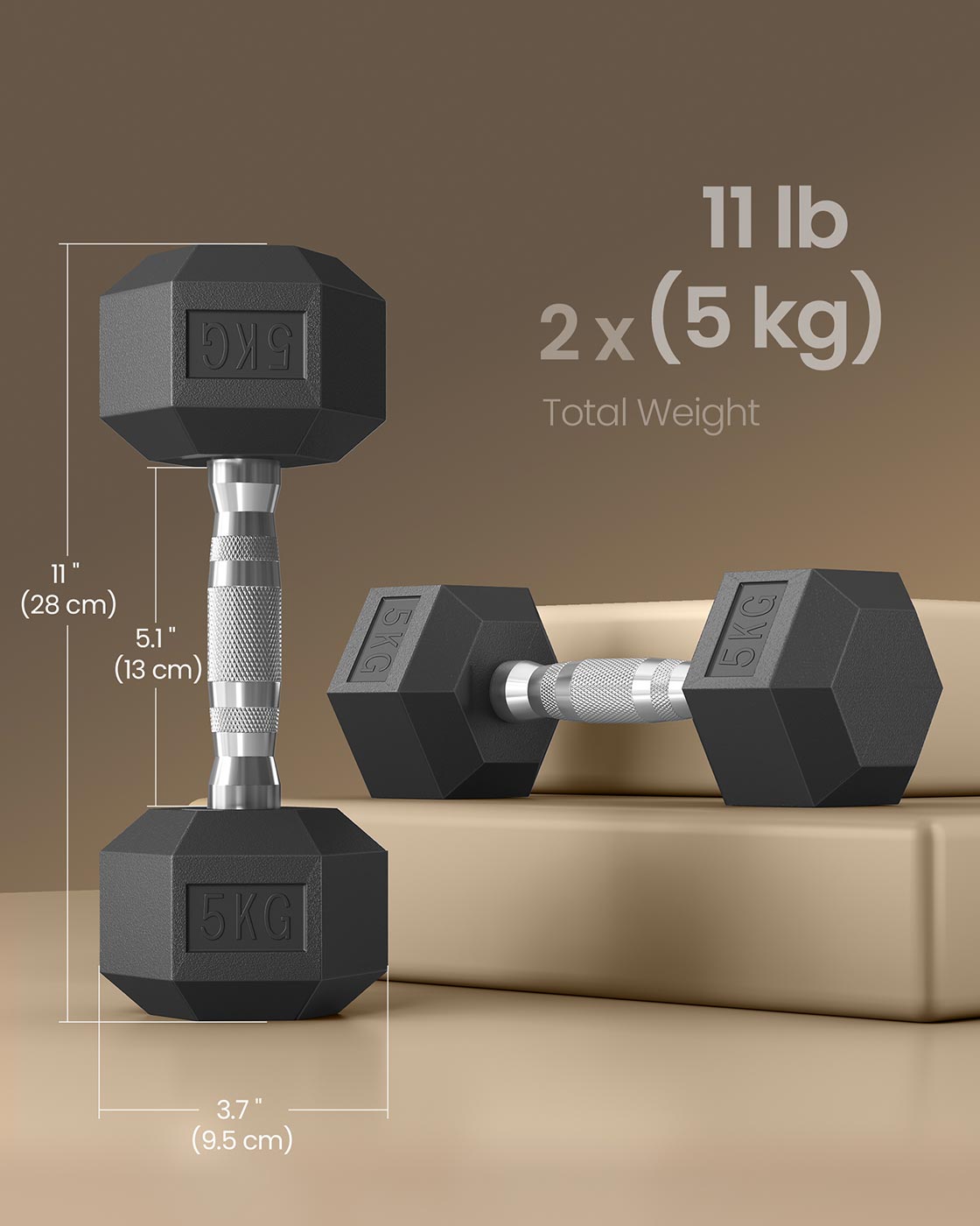 Dumbbell Set Pair of Hexagonal Dumbbells Weightlifting at Home - image 11