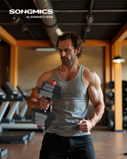 Dumbbell Sets 10 kg Weights Each with Connecting Bar - image 2