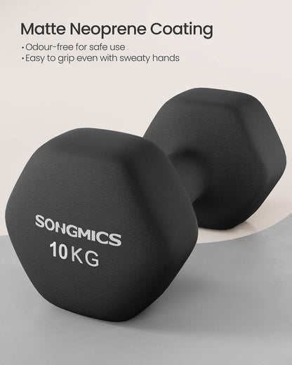 Hex dumbbell set with neoprene coating - image 2
