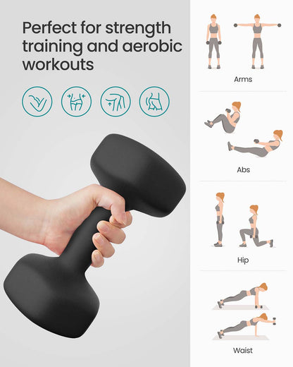 Hex dumbbell set with neoprene coating - image 4
