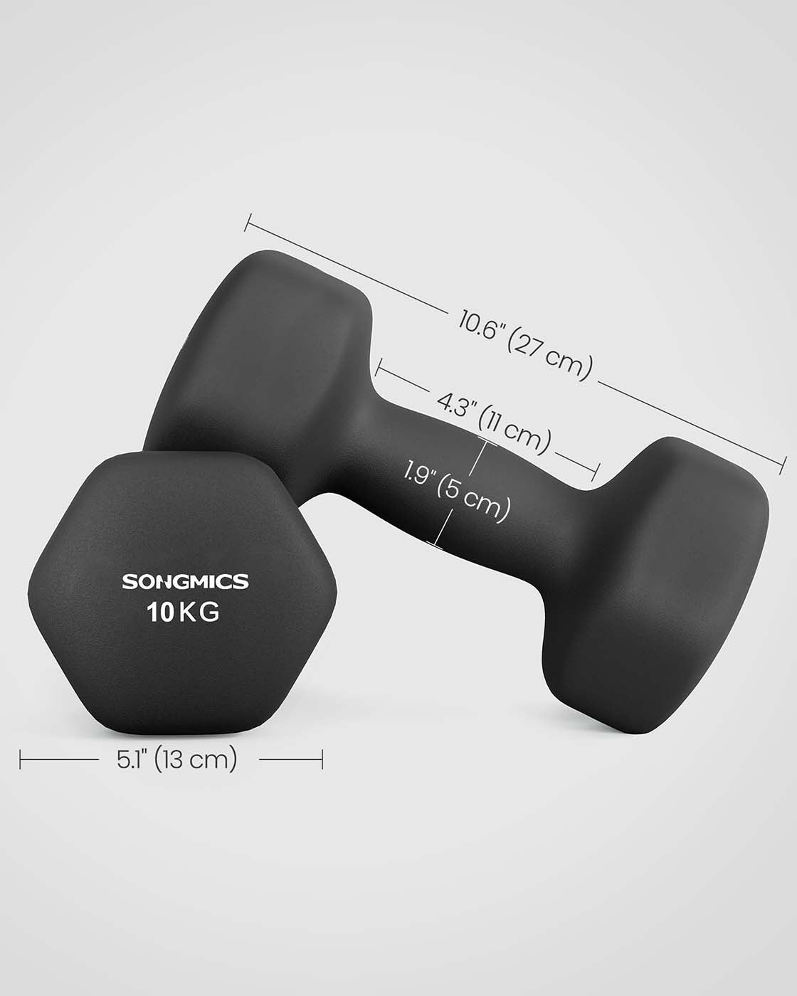 Hex dumbbell set with neoprene coating - image 7