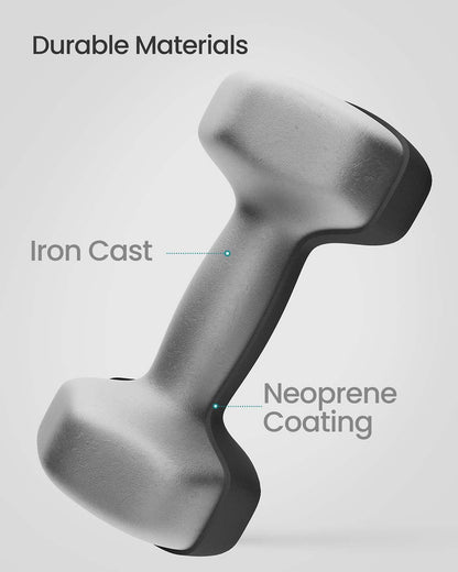 Hex dumbbell set with neoprene coating - image 5