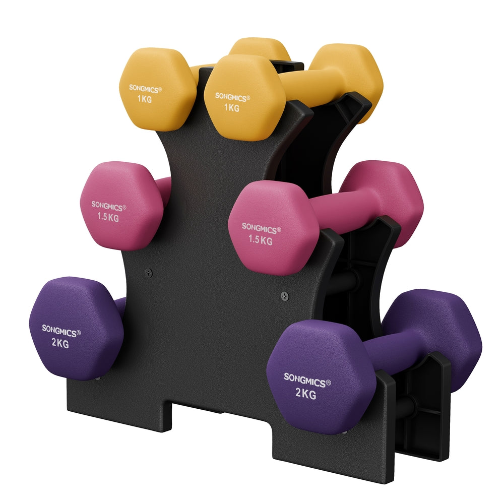 Hex Dumbbells Set with Stand - image 1
