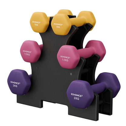 Hex Dumbbells Set with Stand - image 1