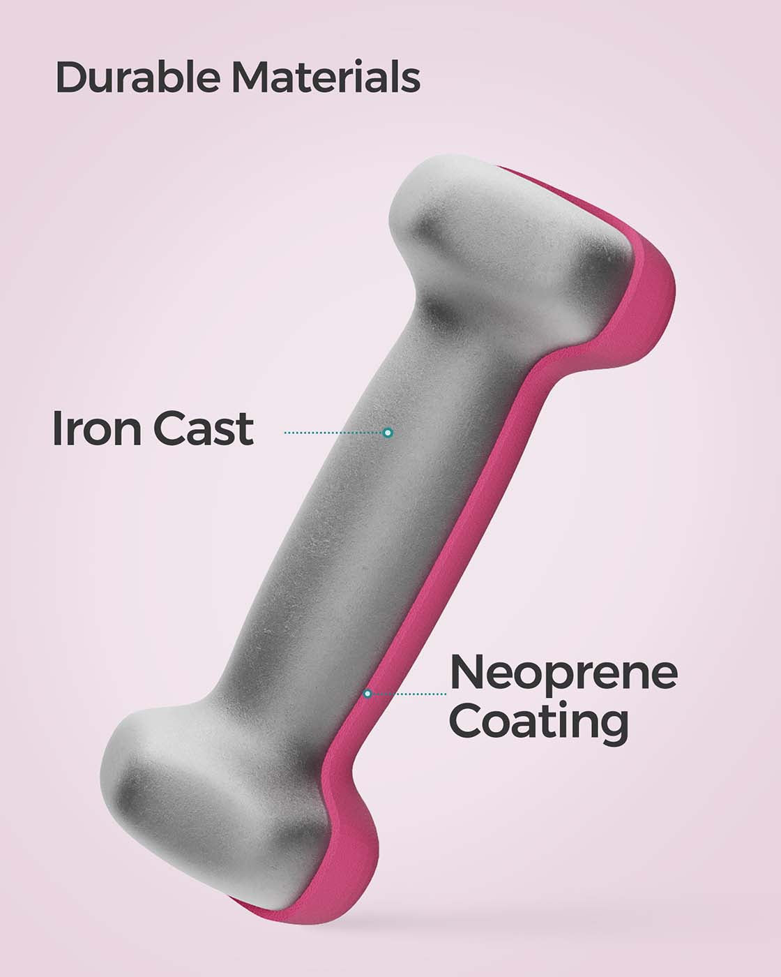 Double Pink Women Dumbbells - image 6