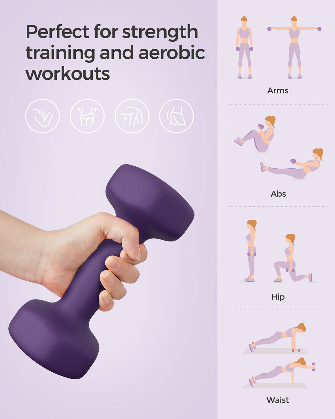 Purple Dumbbell Set - image 5