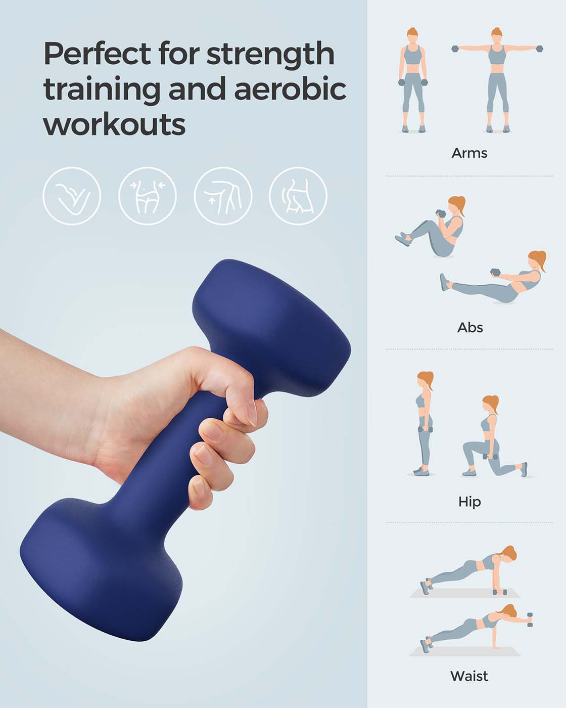 Matte Finish Dumbbells - image 5