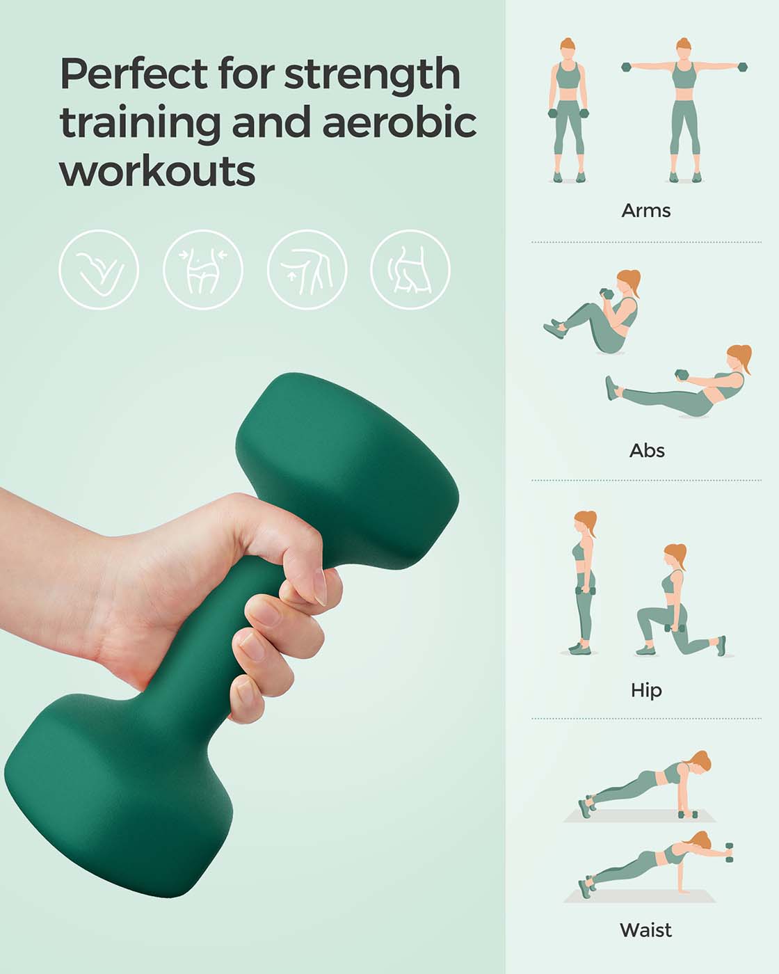 Set of 2 Dumbbells Weights - image 4