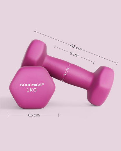 Set of 2 Dumbbells 2 x 1 kg Purple - image 61