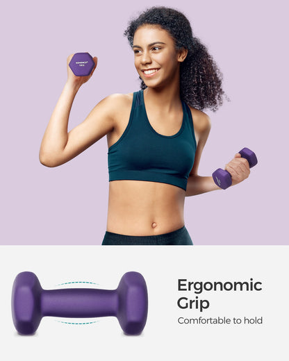 Set of 2 Dumbbells 2 x 1 kg Purple - image 3