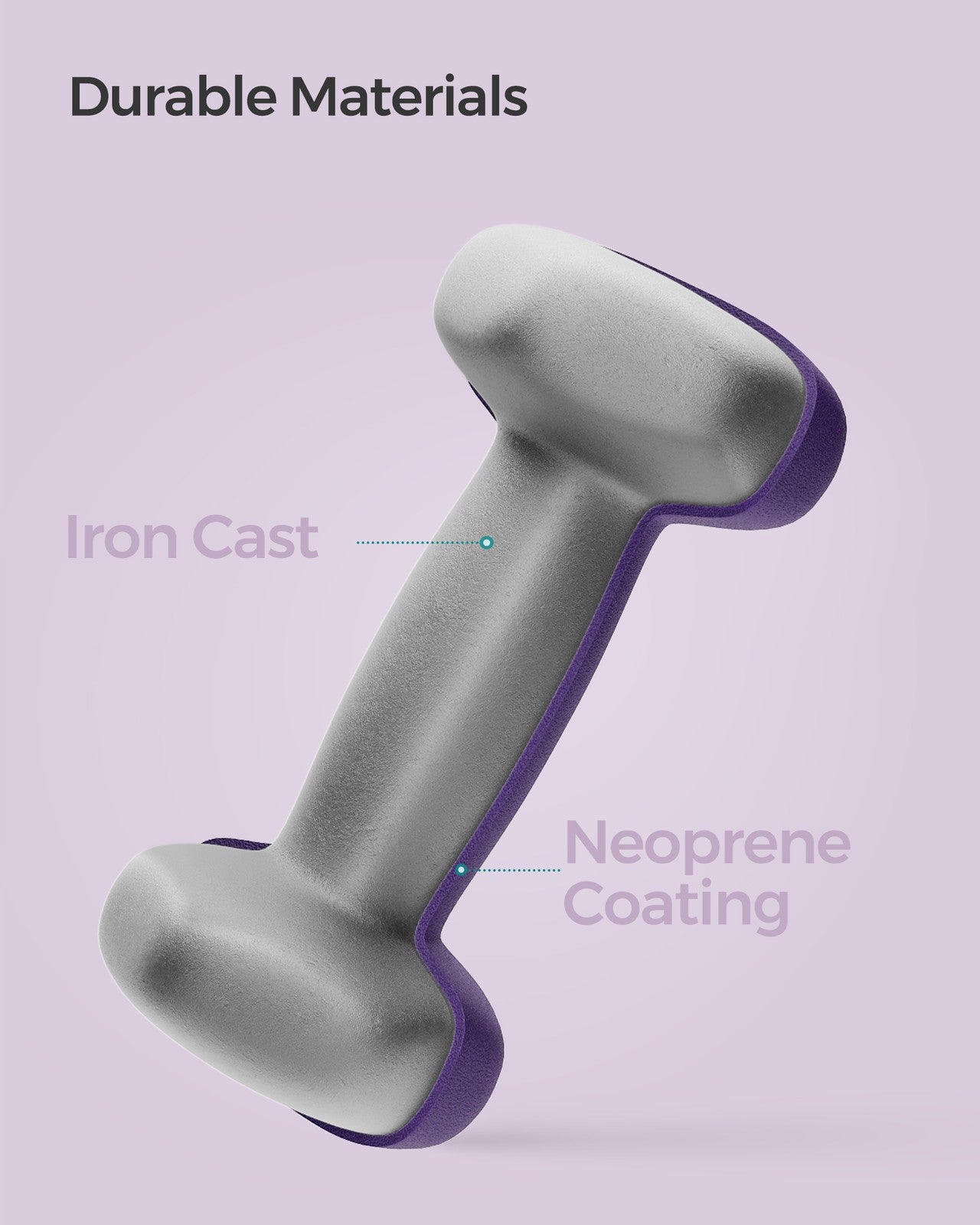 Set of 2 Dumbbells 2 x 1 kg Purple - image 5