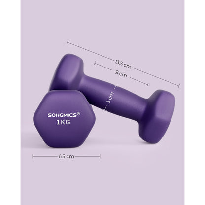 Set of 2 Dumbbells 2 x 1 kg Purple - image 7