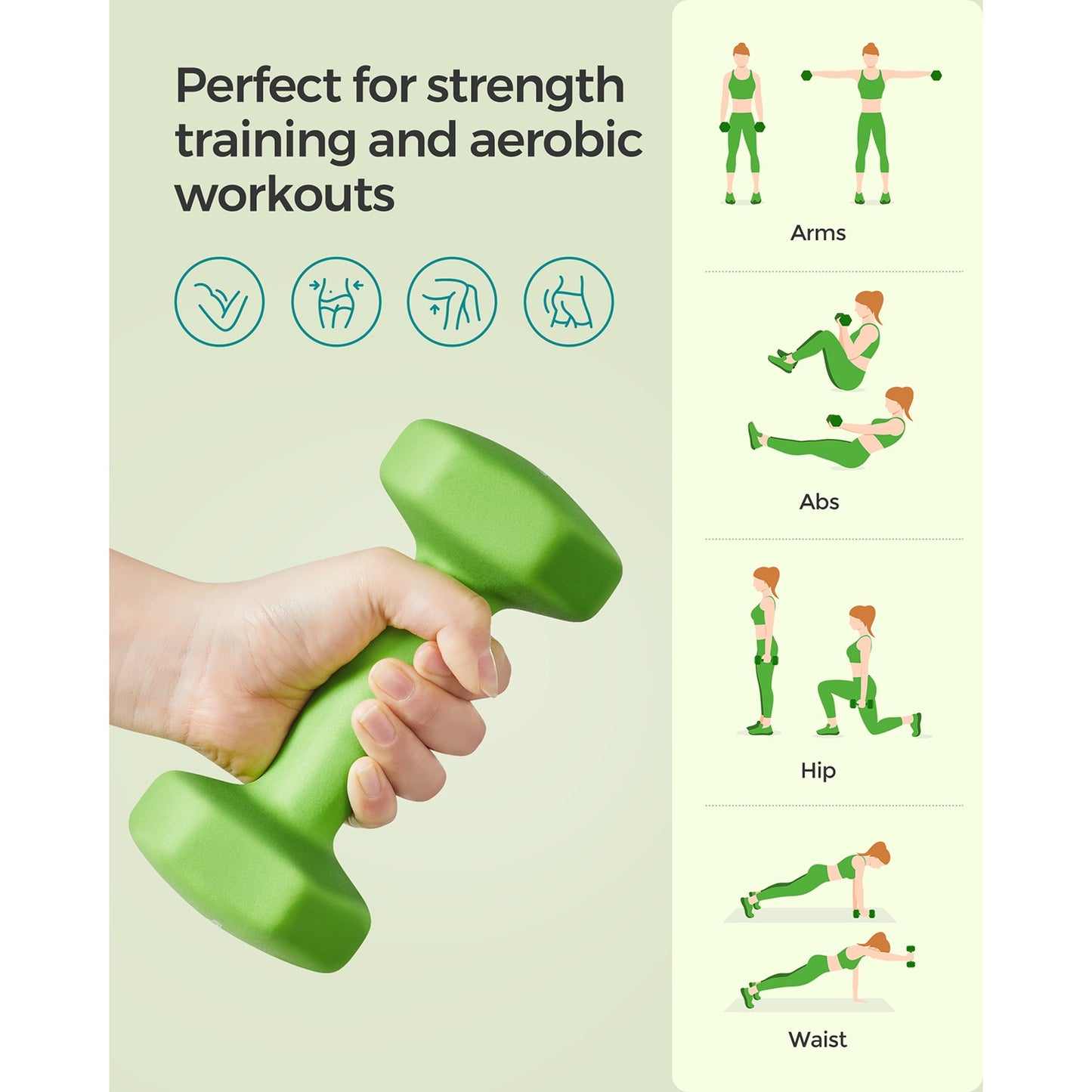 Set of 2 Dumbbells 2 x 1 kg Purple - image 11
