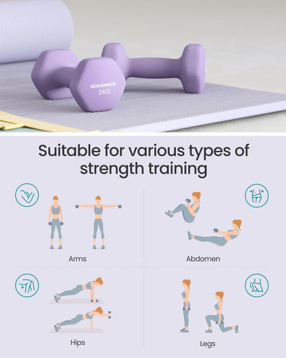 Set of 2 Dumbbells 2 x 1 kg Purple - image 72