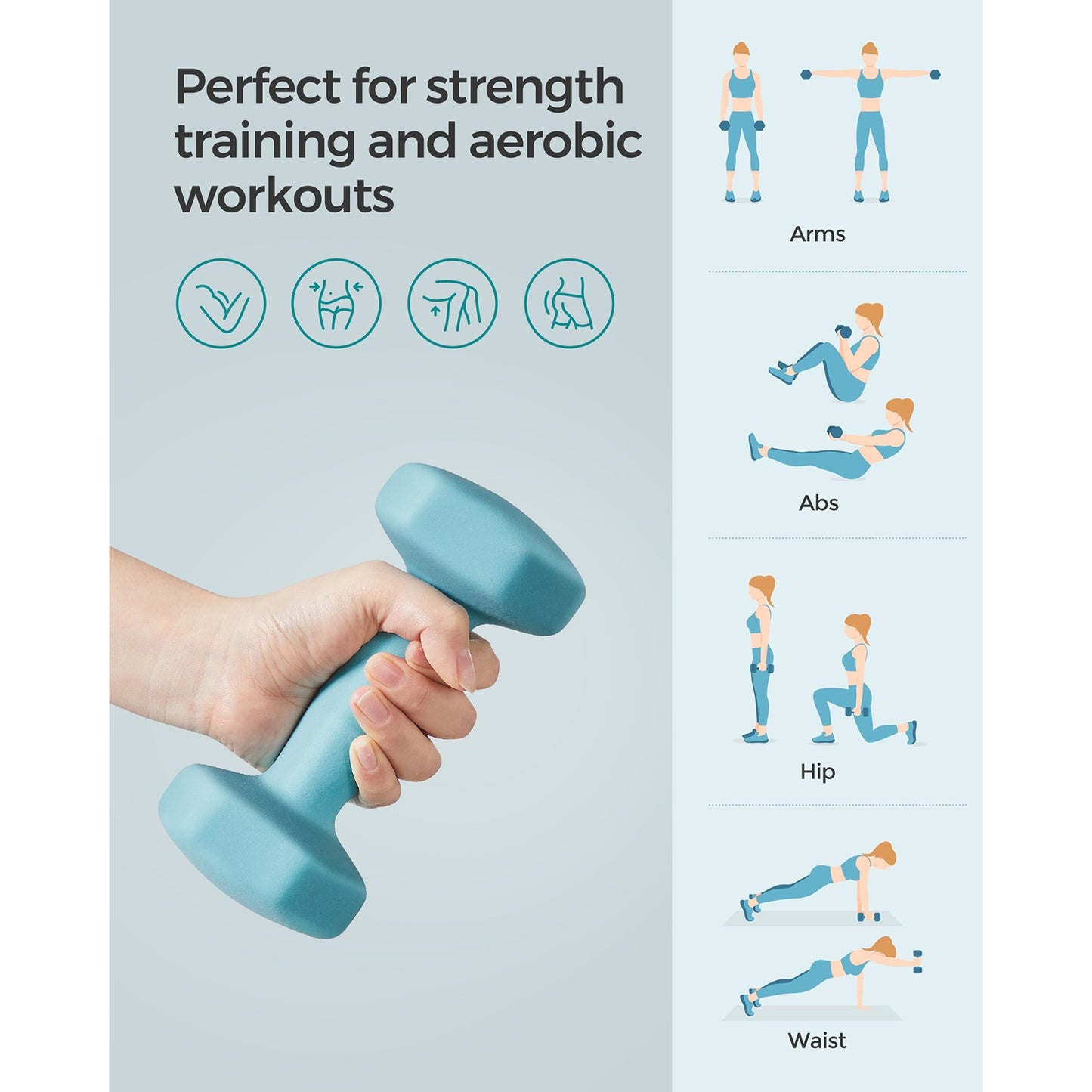 Set of 2 Dumbbells 2 x 1 kg Purple - image 18