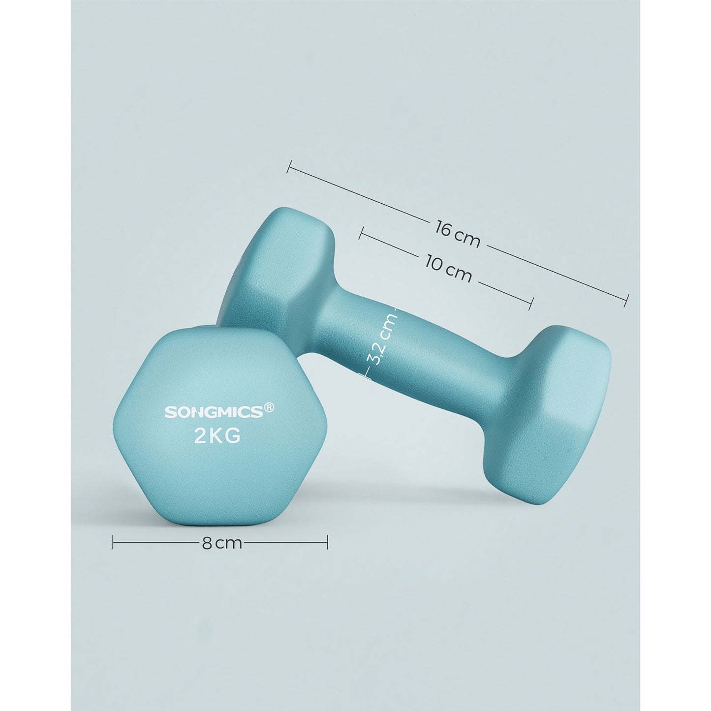 Set of 2 Dumbbells 2 x 1 kg Purple - image 21