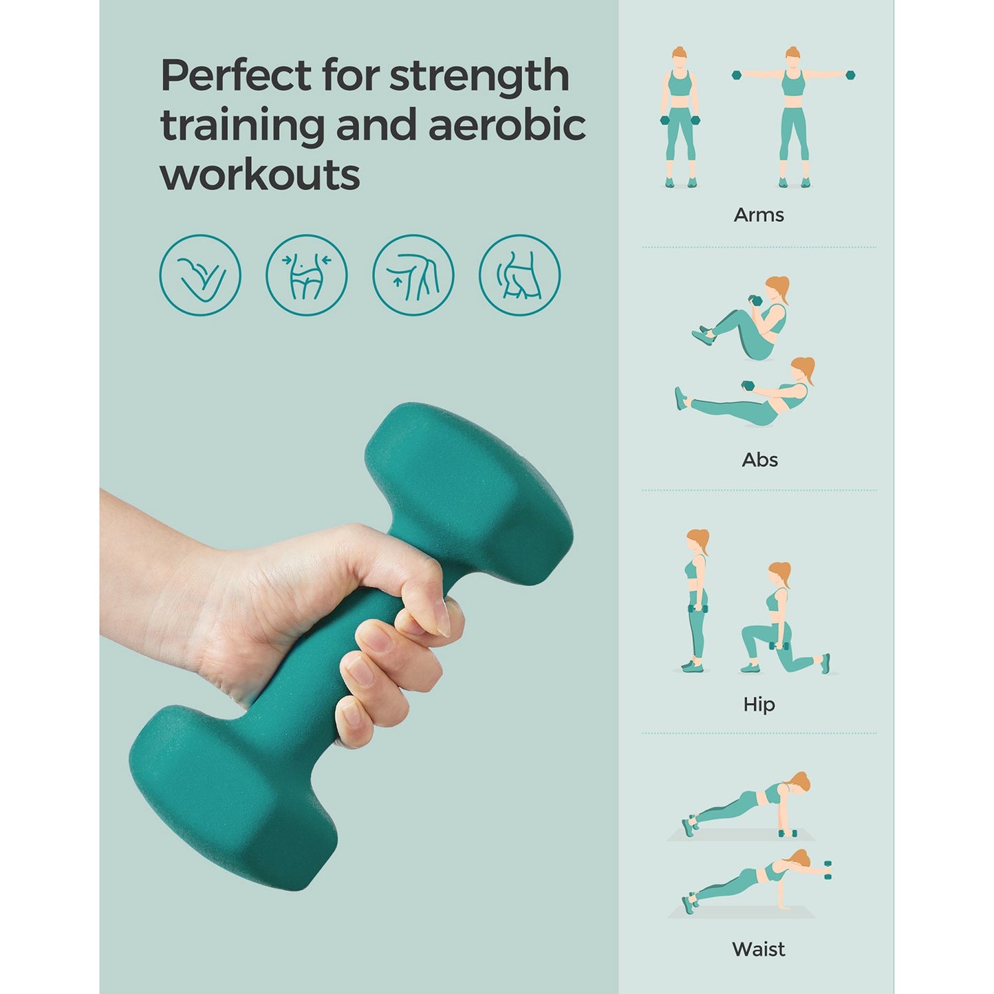 Set of 2 Dumbbells 2 x 1 kg Purple - image 32